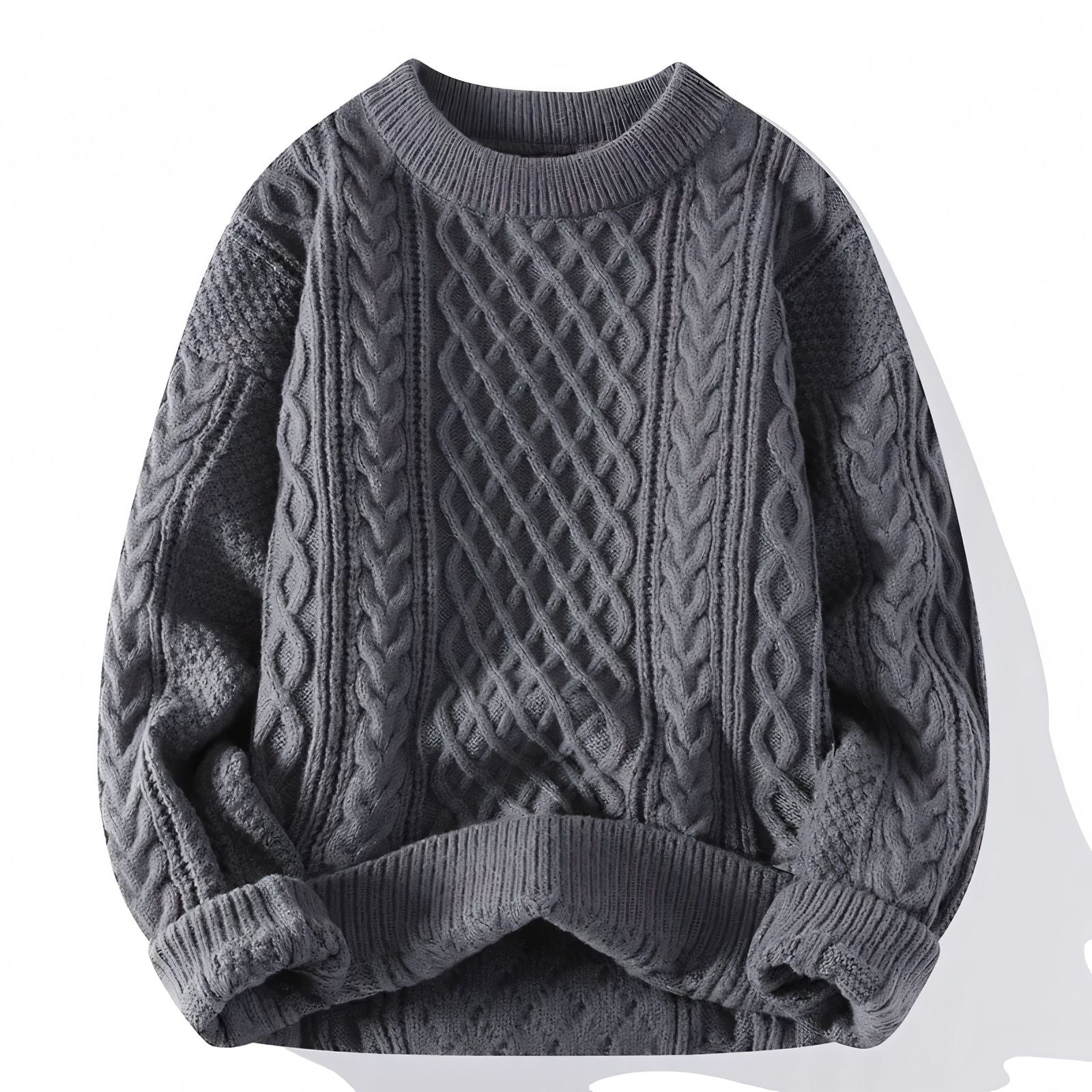 Men's Sweater in Vizzani Noir Wool