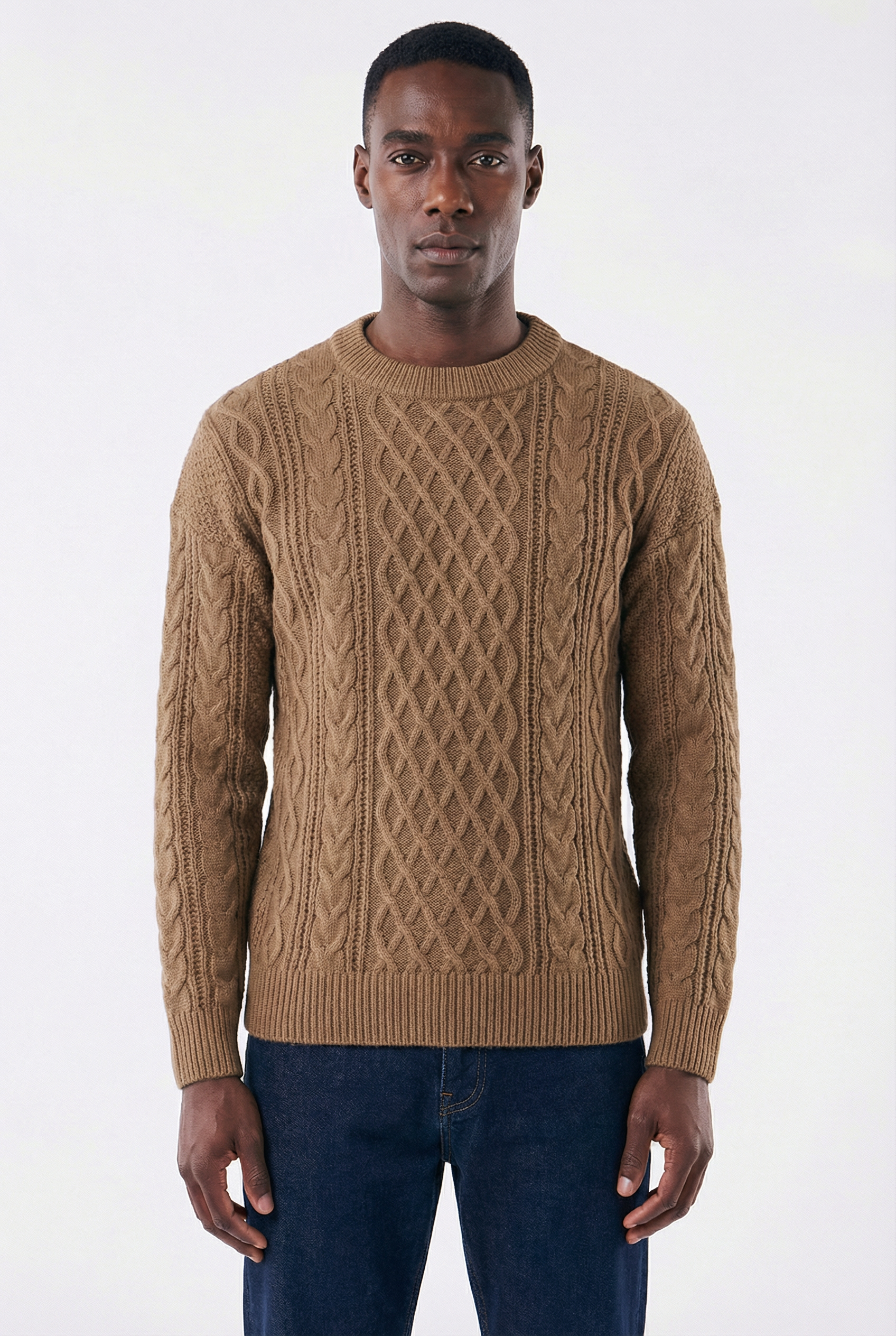 Men's Sweater in Vizzani Noir Wool